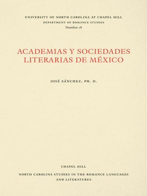 cover image of Academias y Sociedades Literarias de México